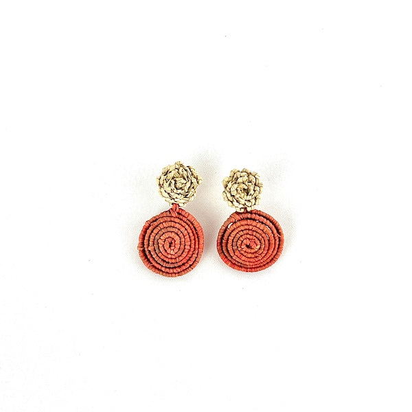 Aretes palma iraca flor