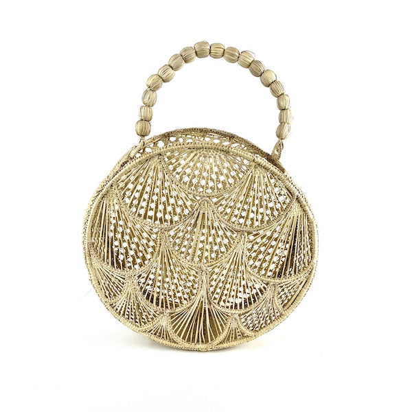Bolso conchas iraca